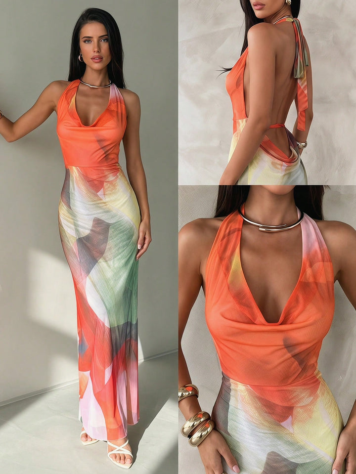 Rochie maxi SHEIN, mix culori