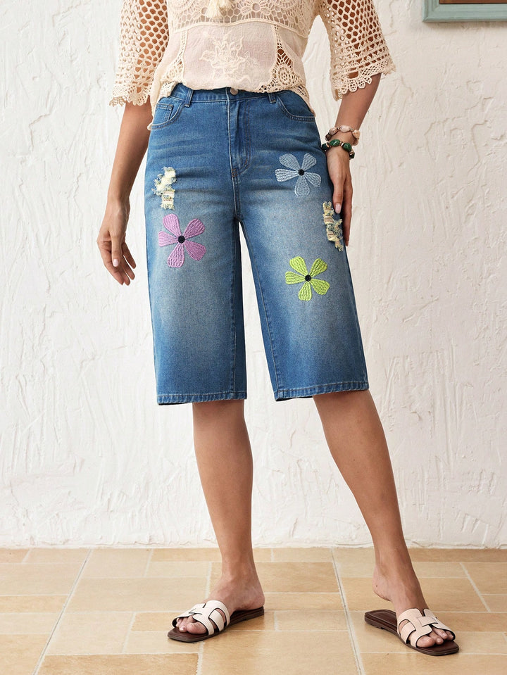 Pantaloni scurți SHEIN, albastru