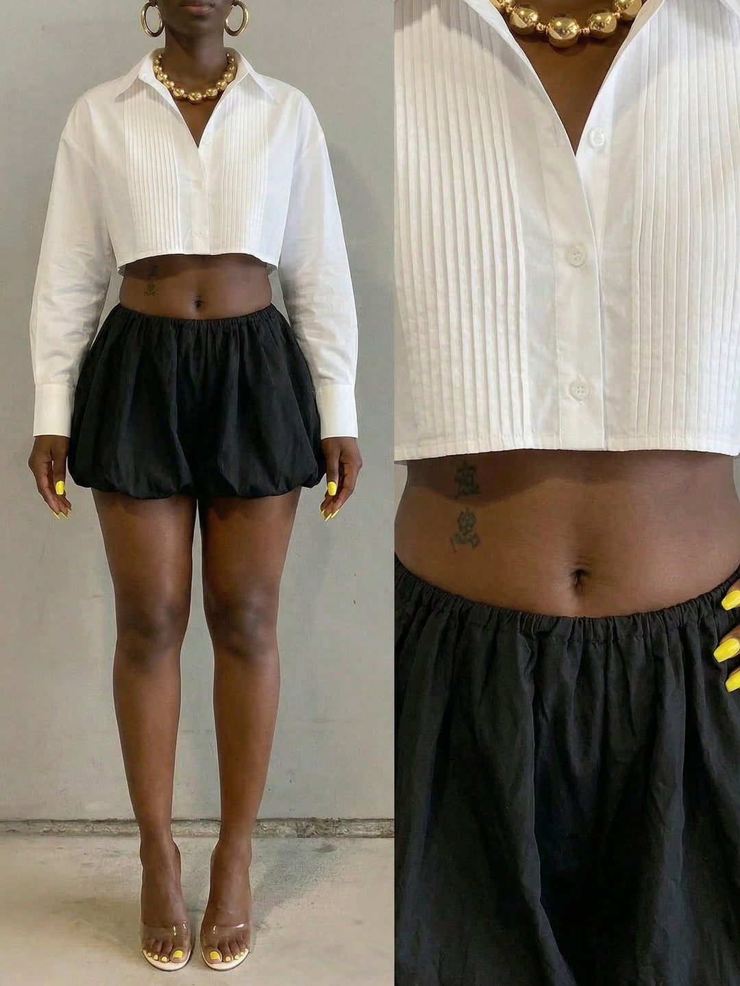 Pantaloni scurți SHEIN, negru