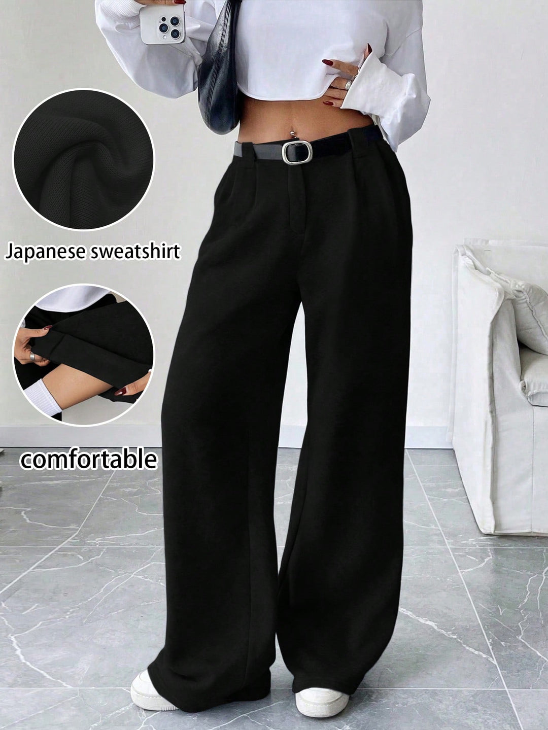 Pantaloni SHEIN, negru