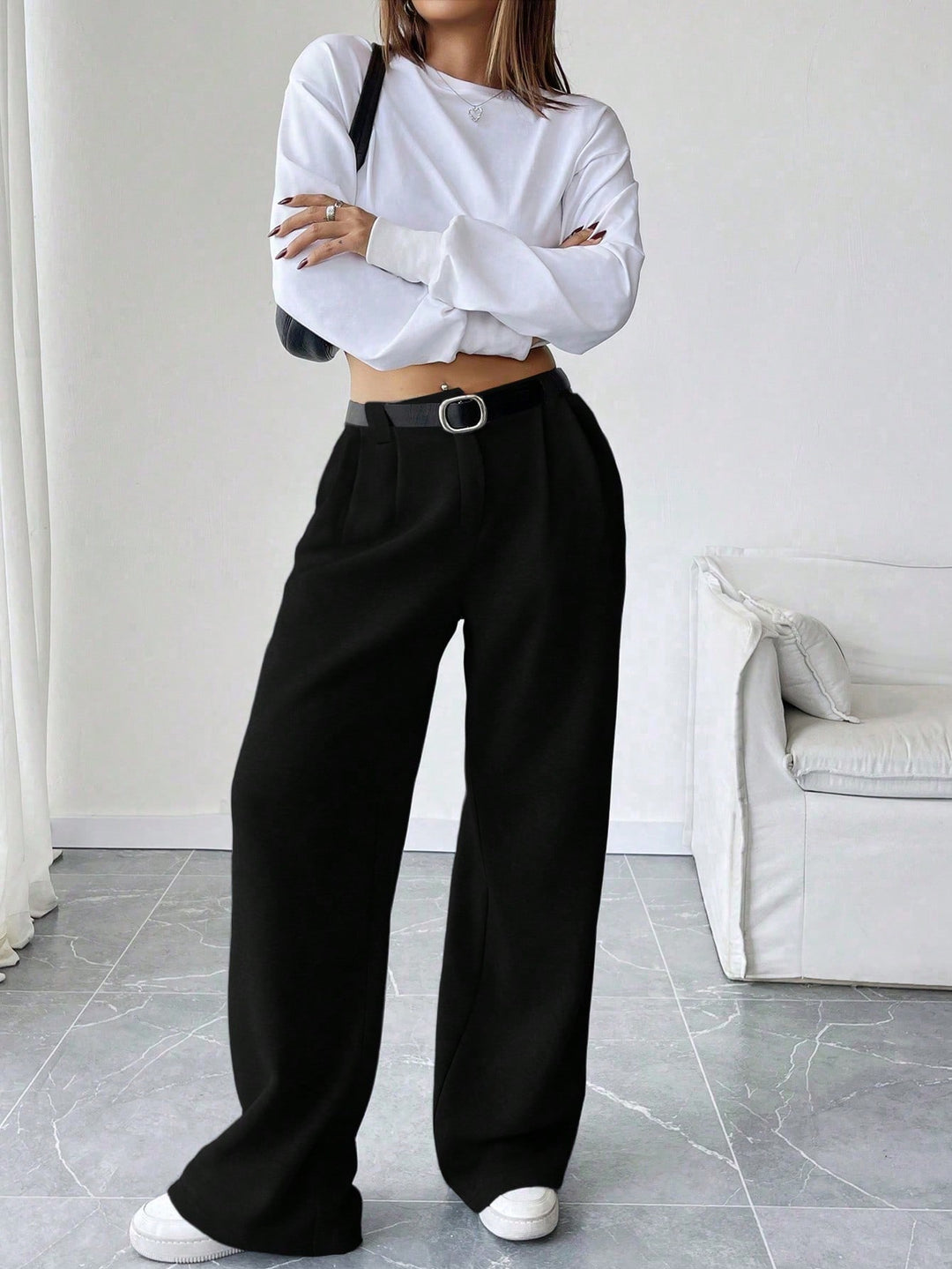 Pantaloni SHEIN, negru