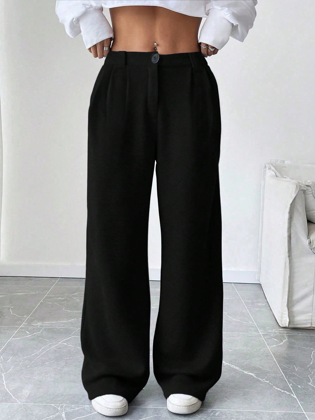 Pantaloni SHEIN, negru