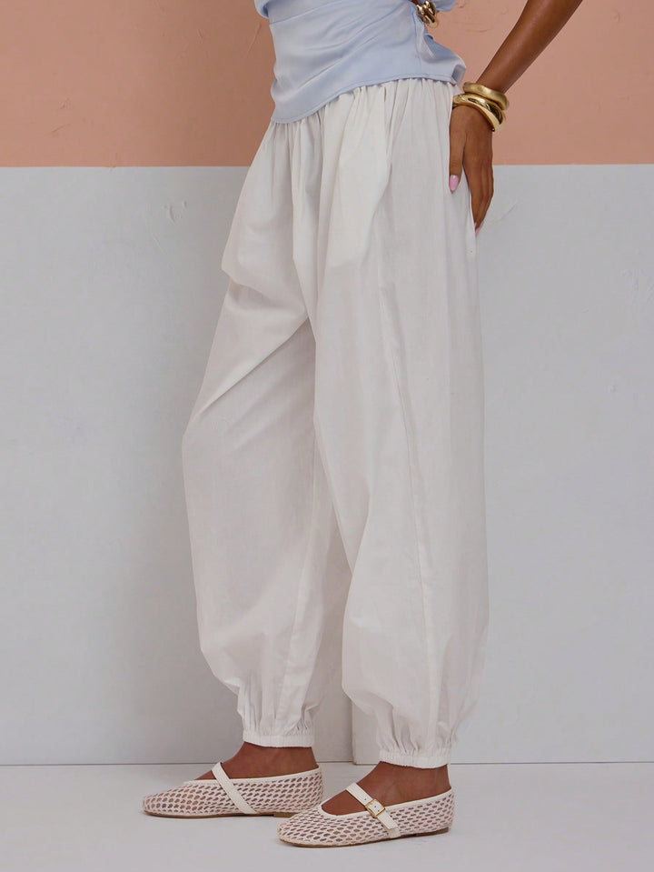 Pantaloni SHEIN, alb