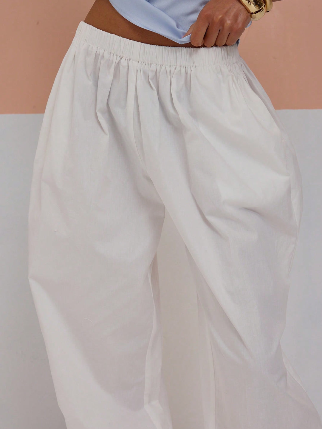 Pantaloni SHEIN, alb