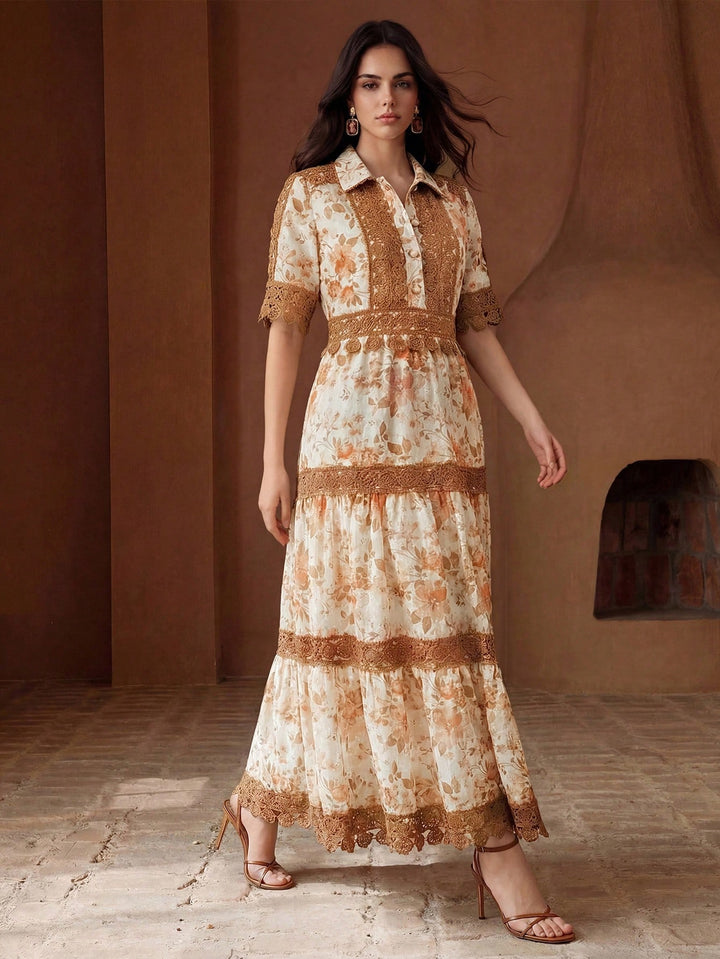Rochie maxi SHEIN, portocaliu
