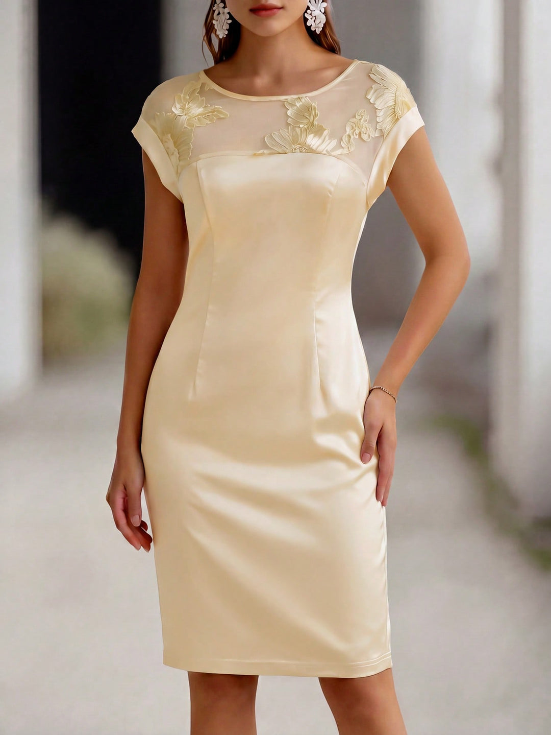Rochie midi SHEIN, portocaliu