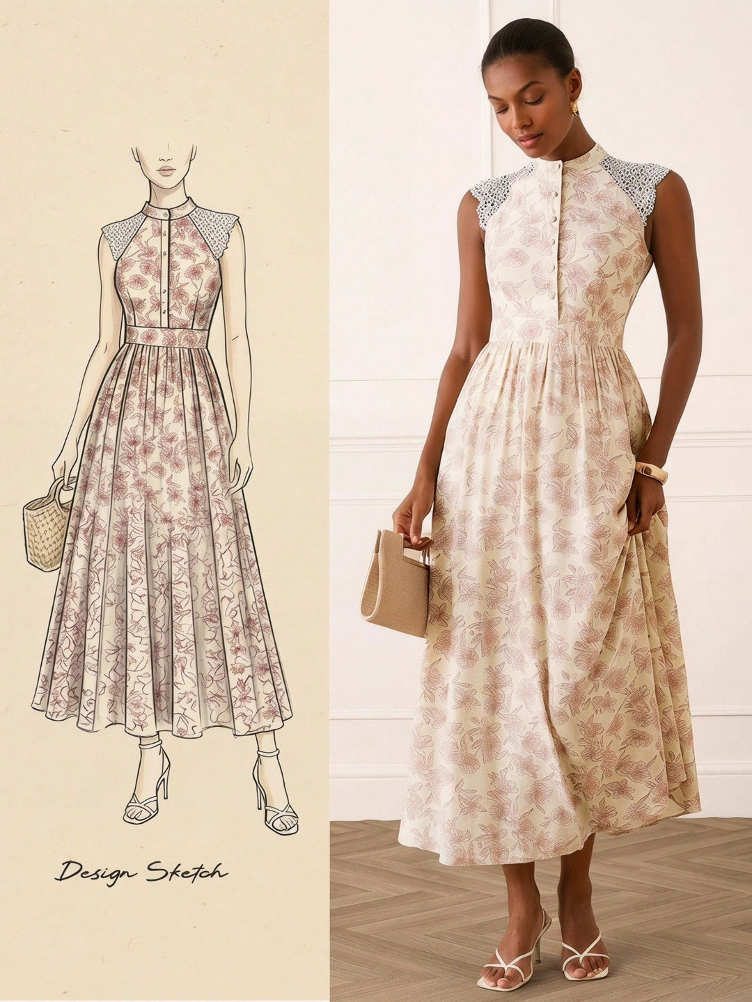 Rochie maxi SHEIN, mix culori