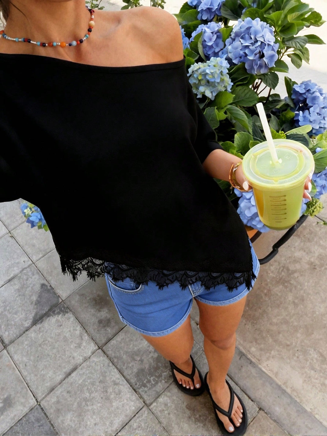 Top SHEIN, negru