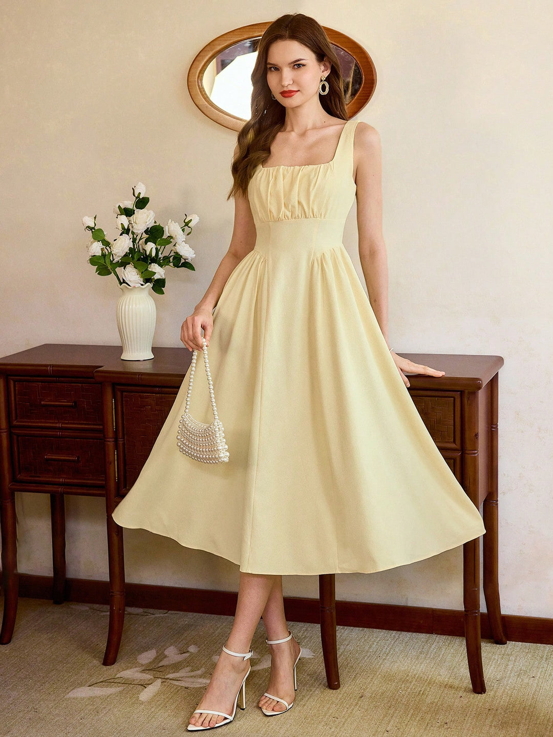 Rochie maxi SHEIN, galben