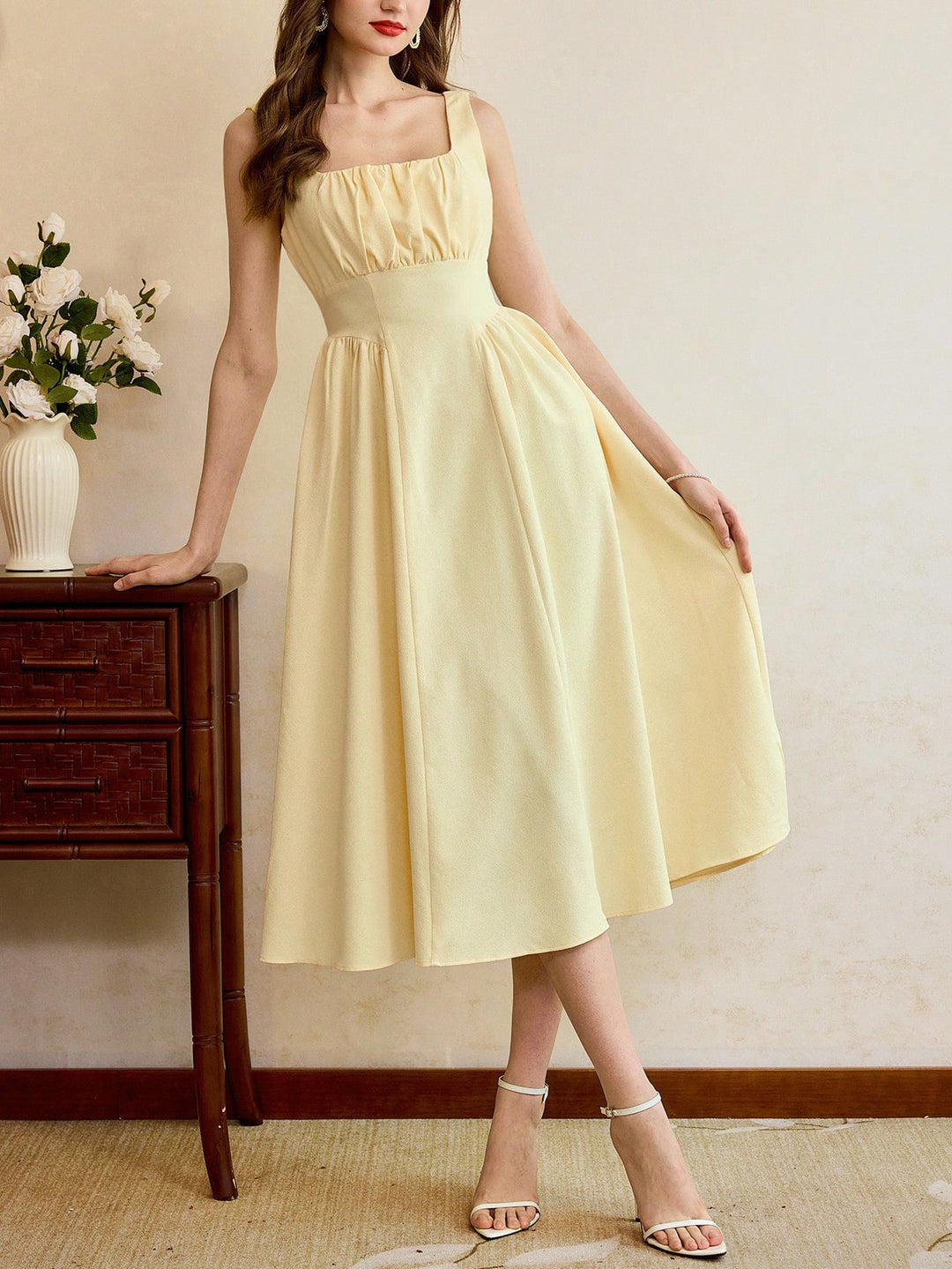 Rochie maxi SHEIN, galben