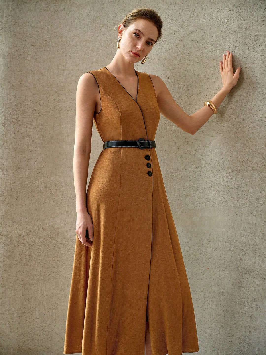 Rochie midi SHEIN, maro