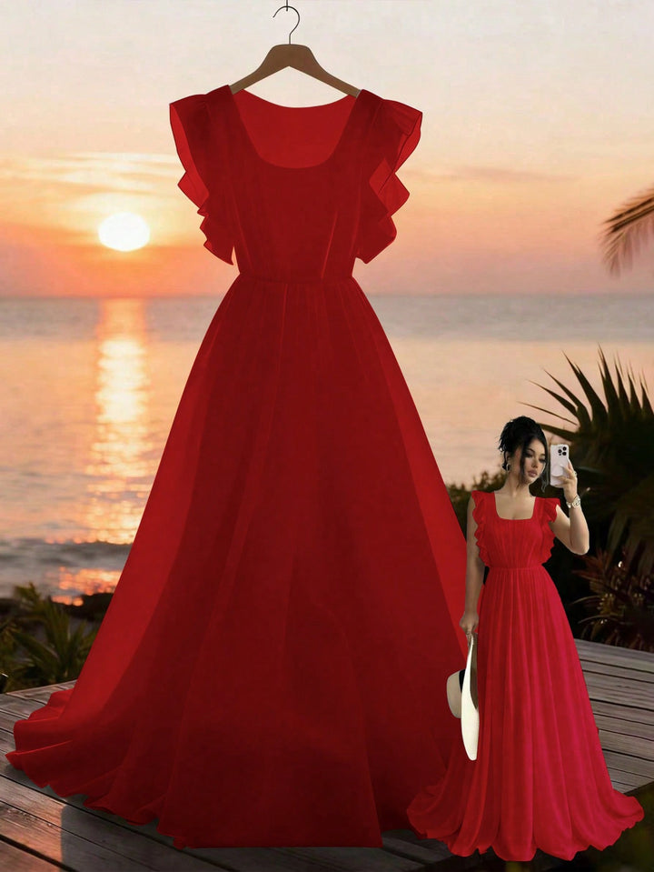 Rochie maxi SHEIN, vișiniu