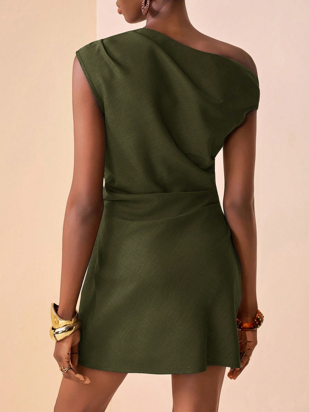 Rochie mini SHEIN, kaki