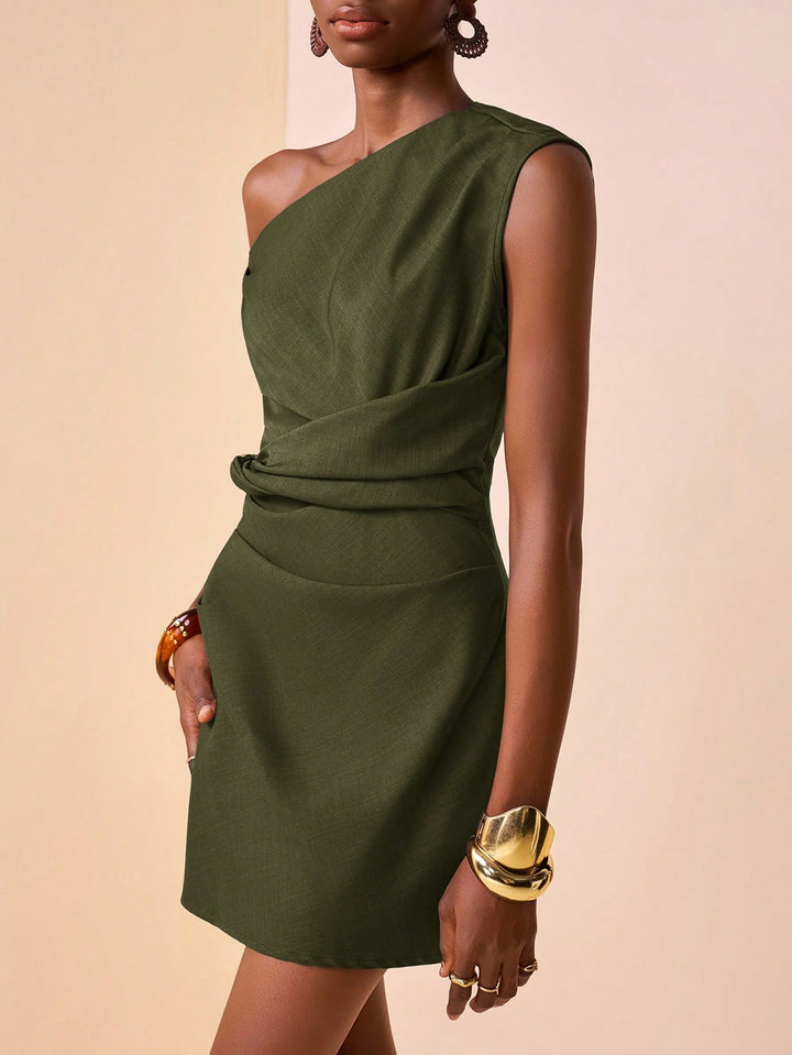 Rochie mini SHEIN, kaki