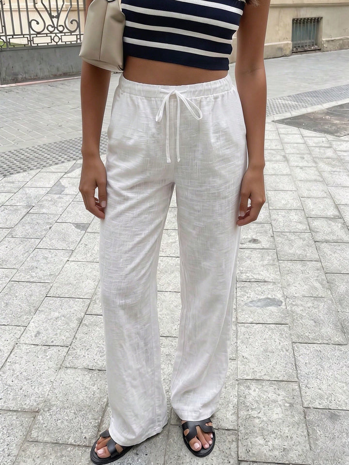 Pantaloni SHEIN, alb