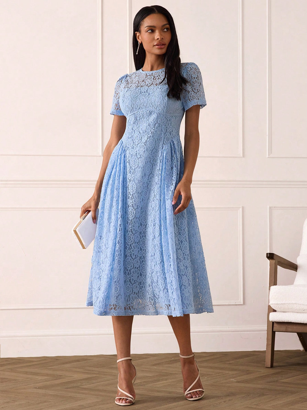 Rochie midi SHEIN, albastru