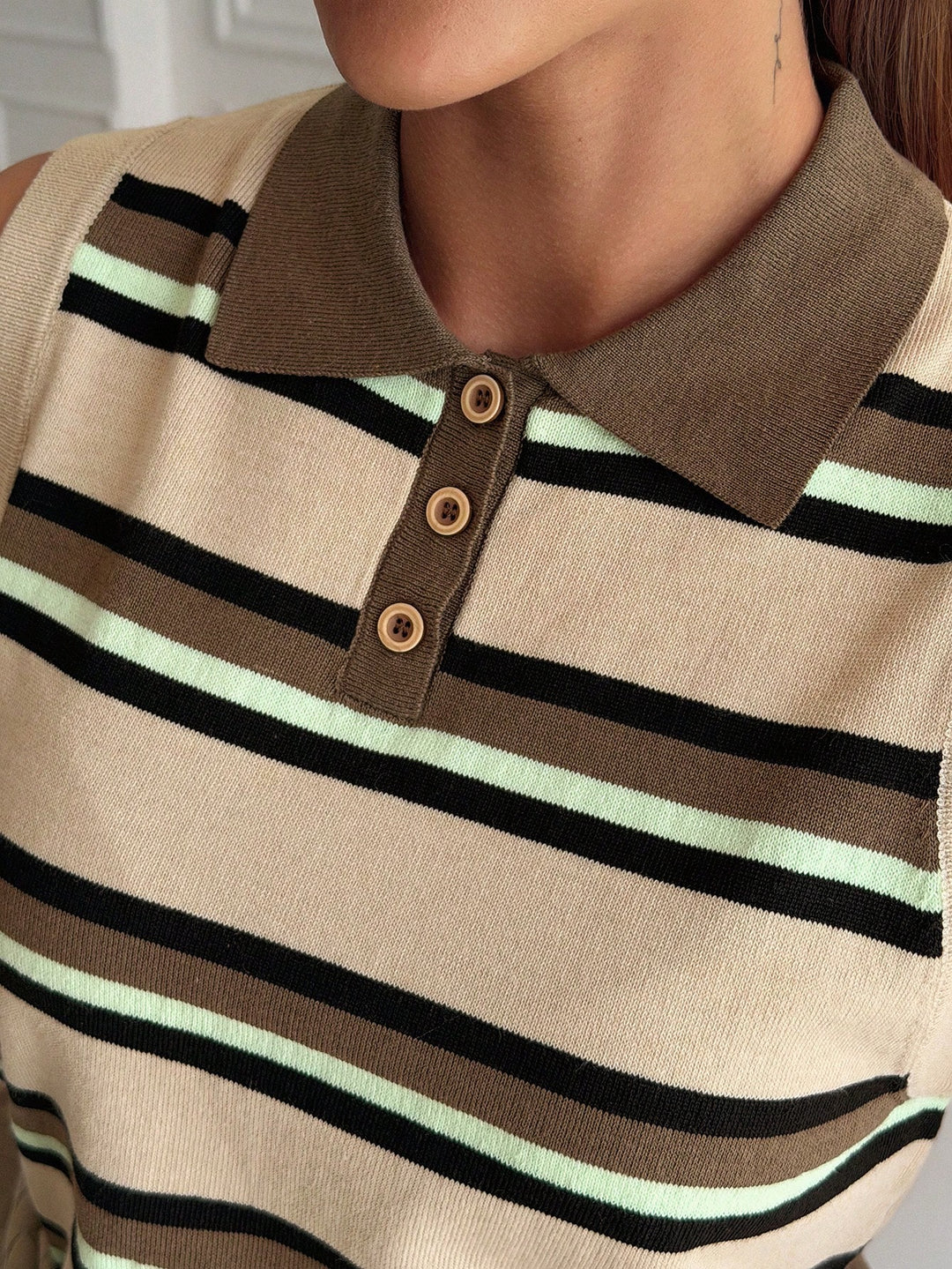 Top tricot fără mâneci SHEIN, alb