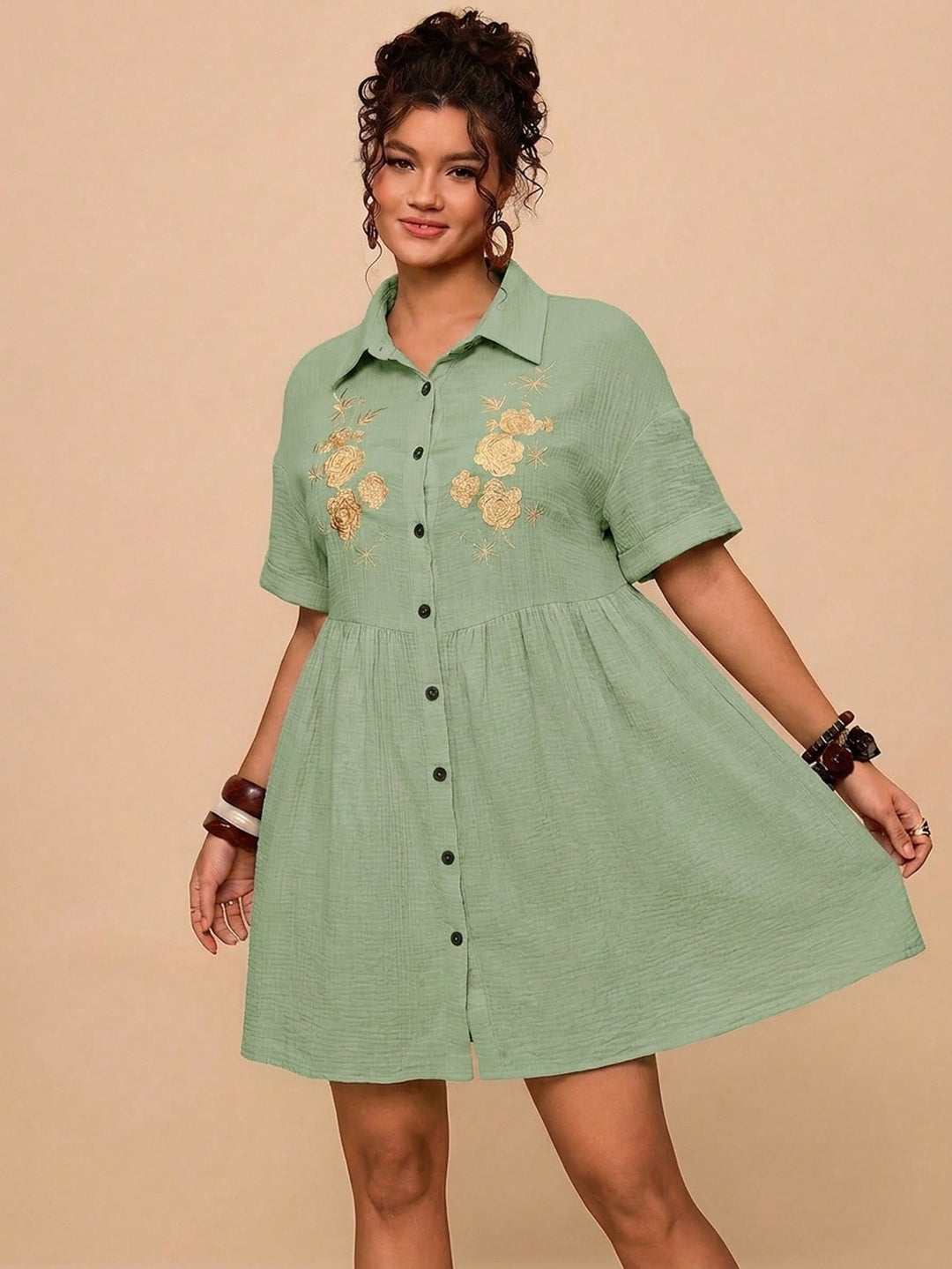 Rochie SHEIN, kaki