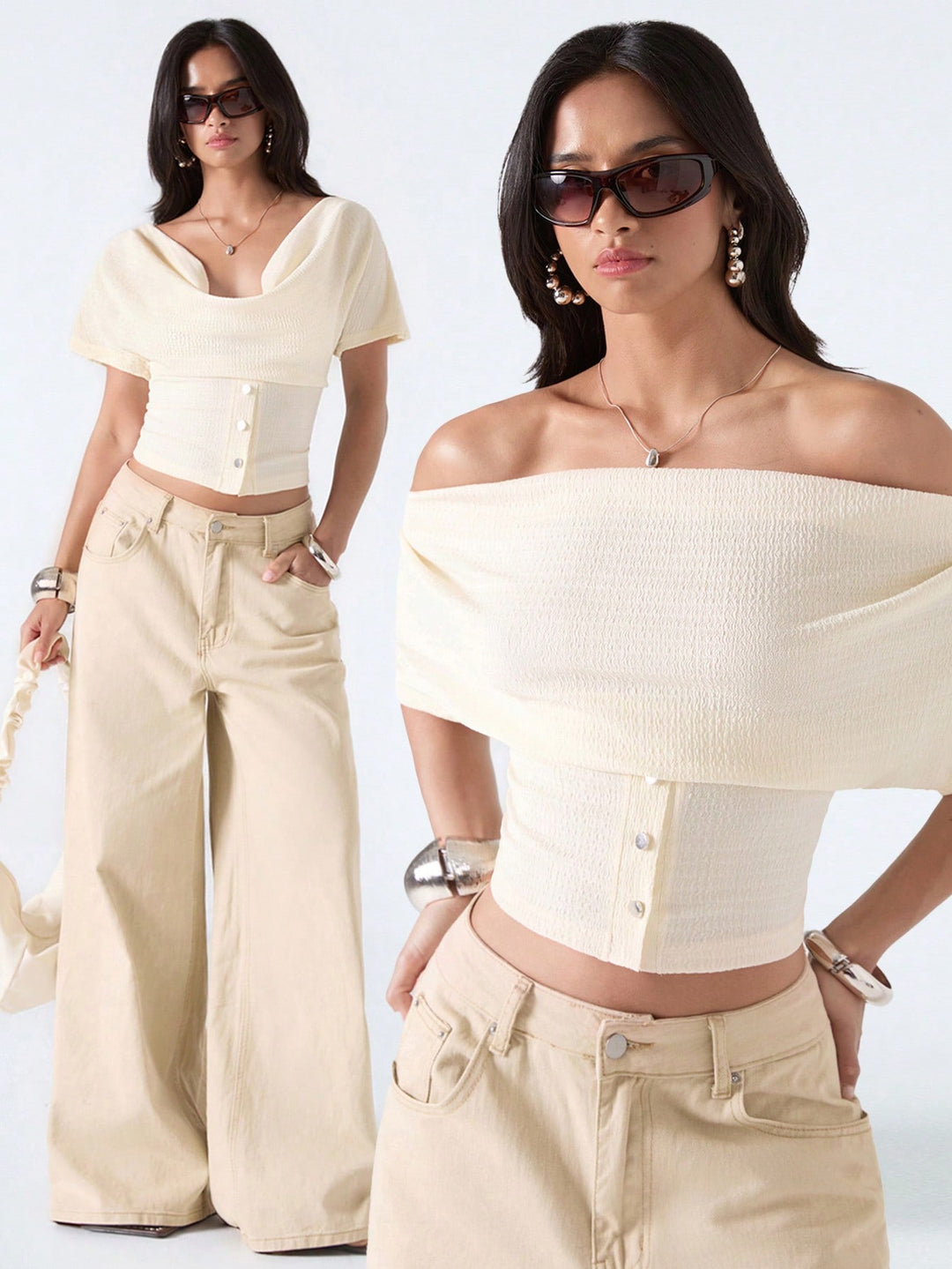 Top SHEIN, portocaliu