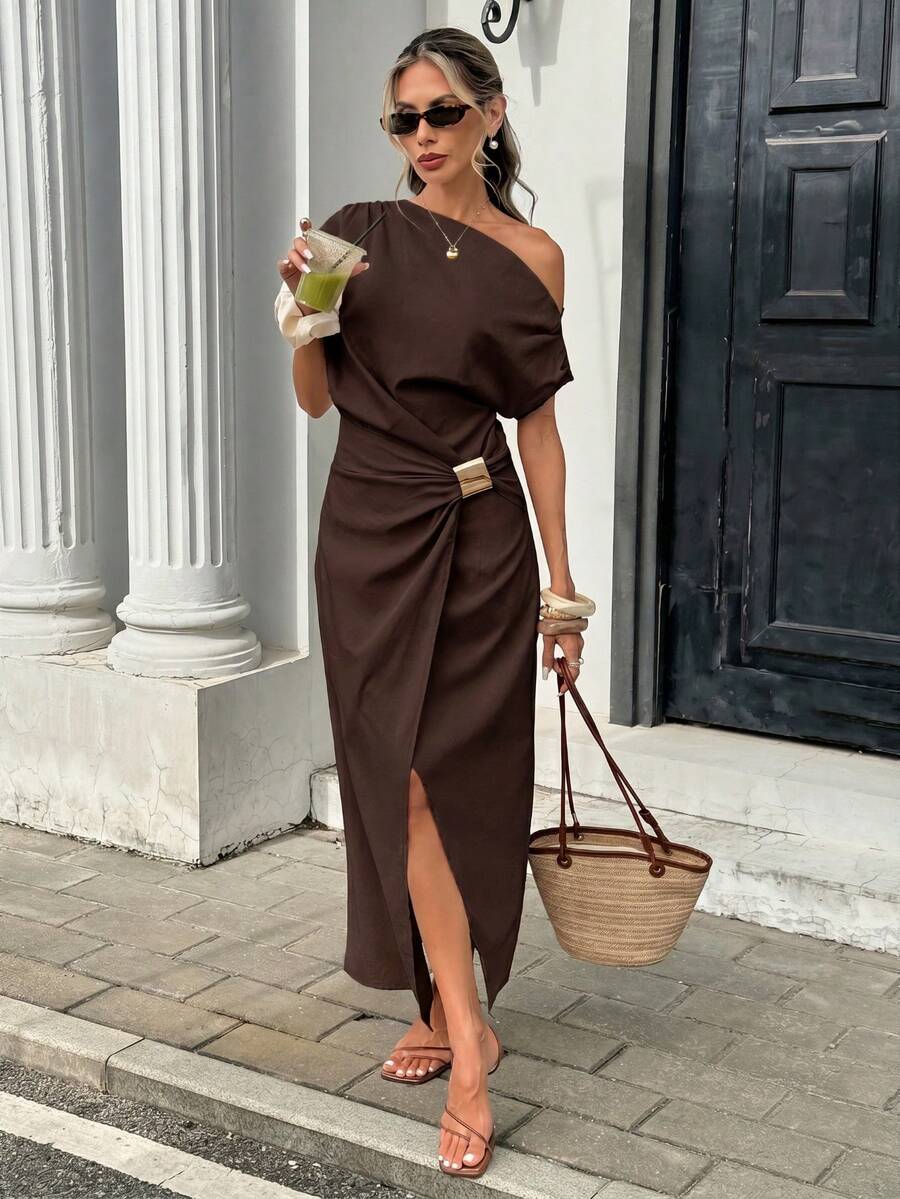 Rochie maxi SHEIN, maro