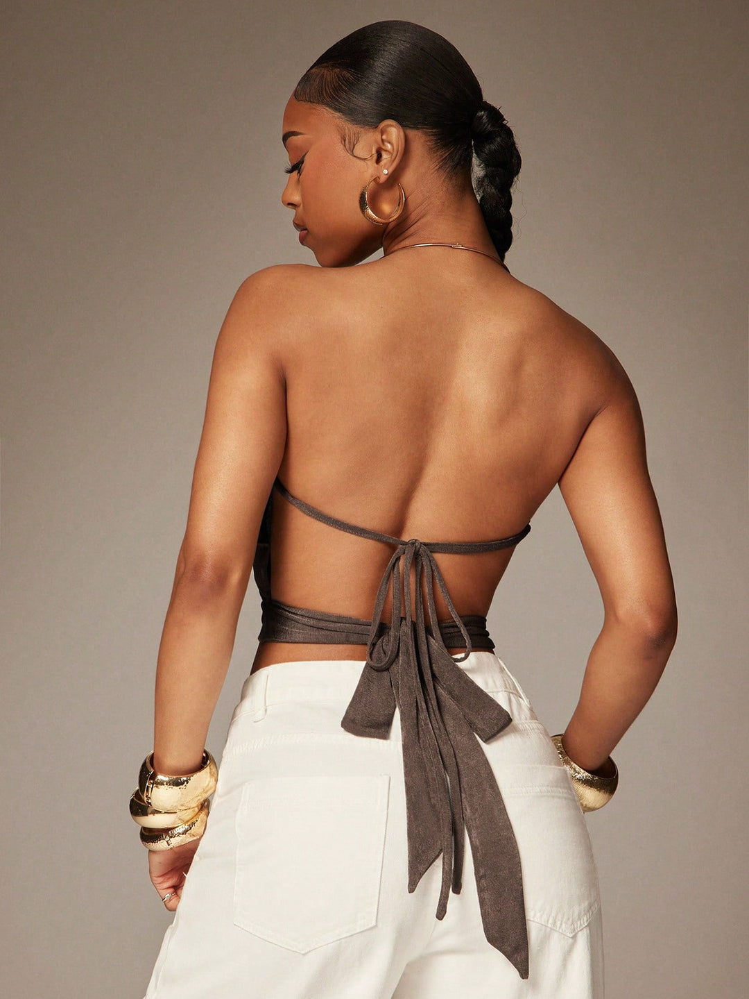 Top SHEIN, kaki