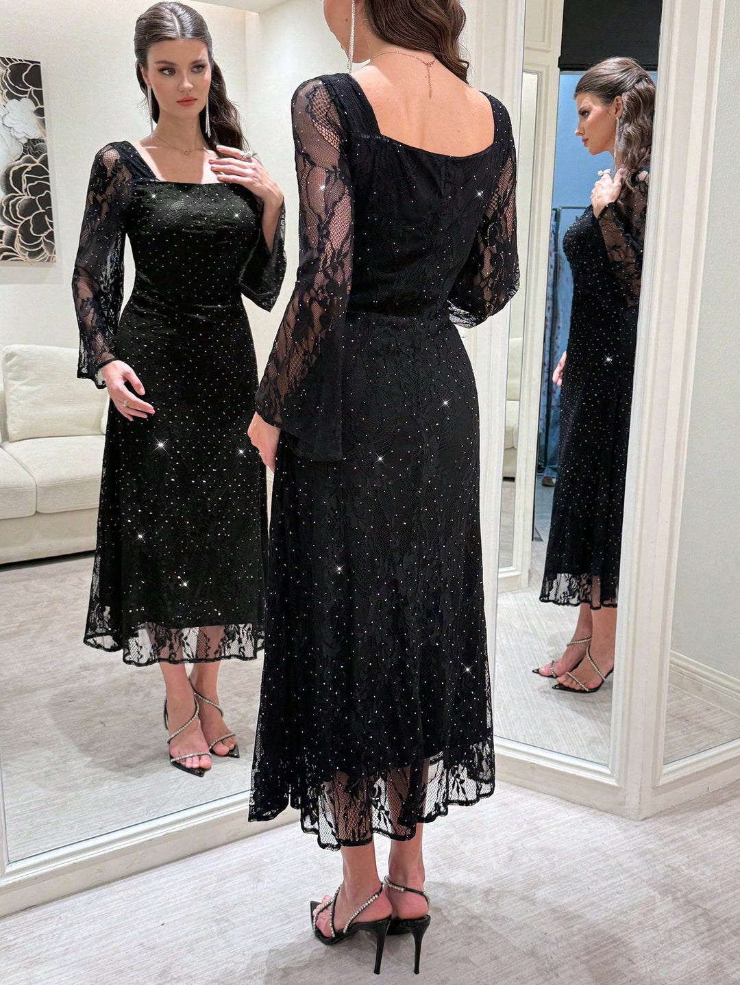 Rochie maxi SHEIN, negru