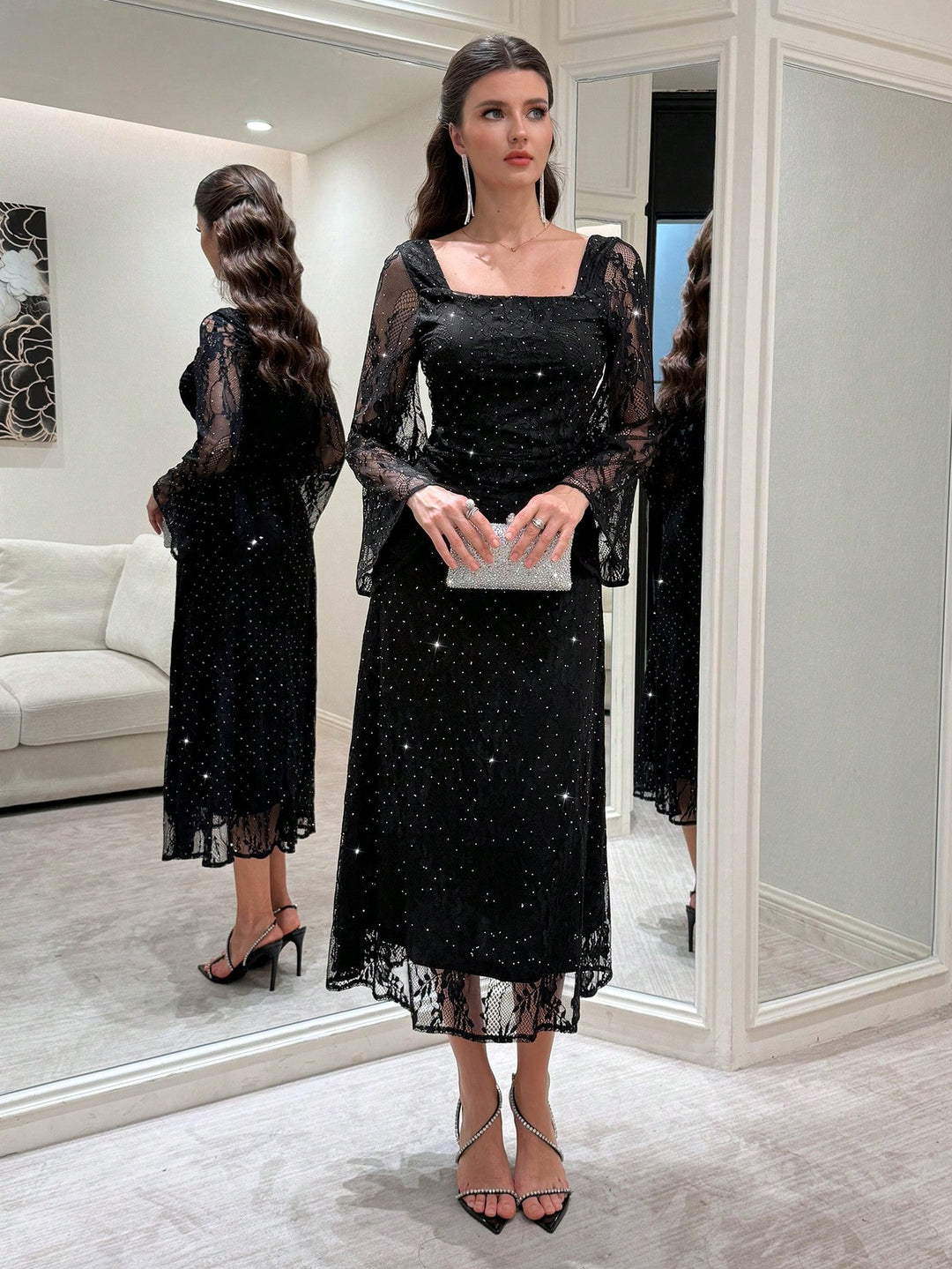Rochie maxi SHEIN, negru