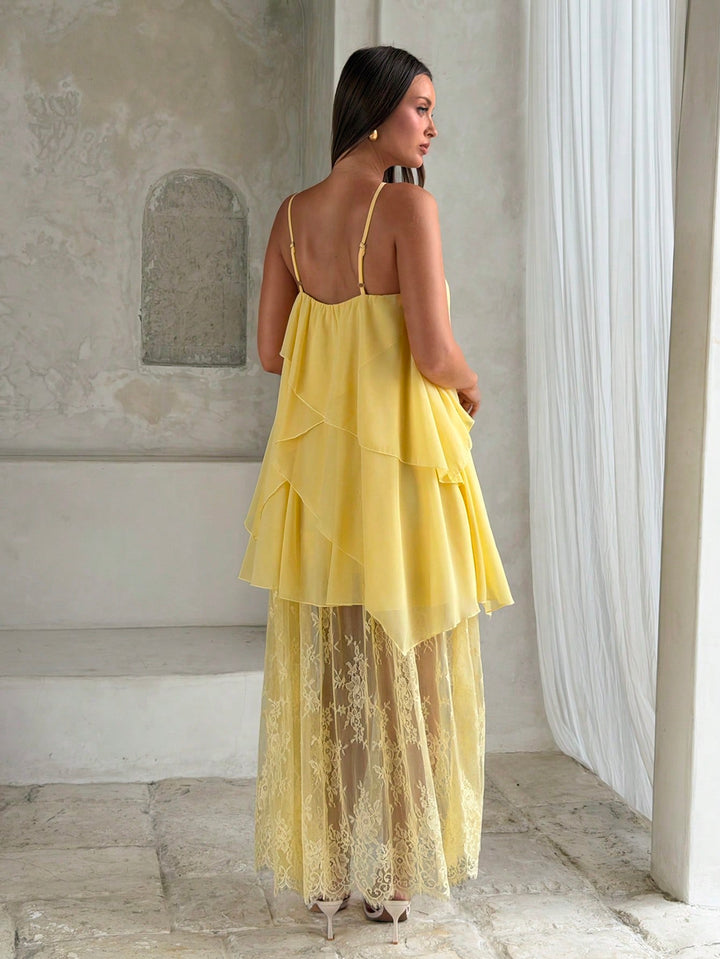Rochie maxi SHEIN, galben