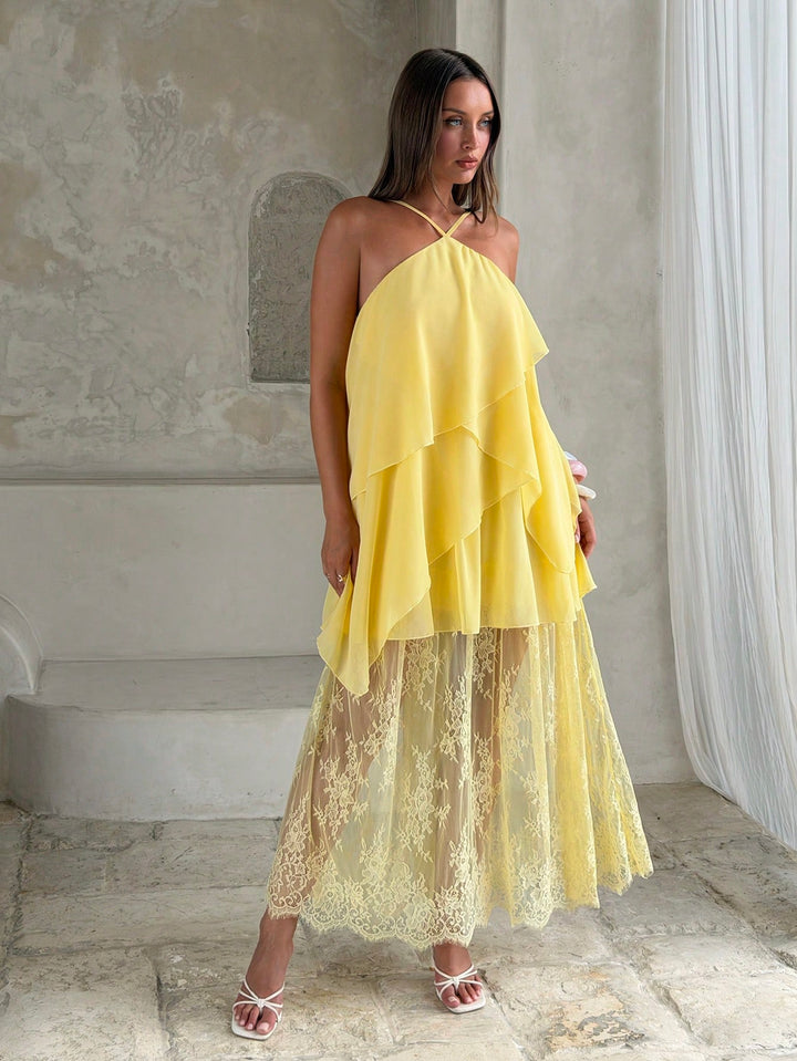 Rochie maxi SHEIN, galben
