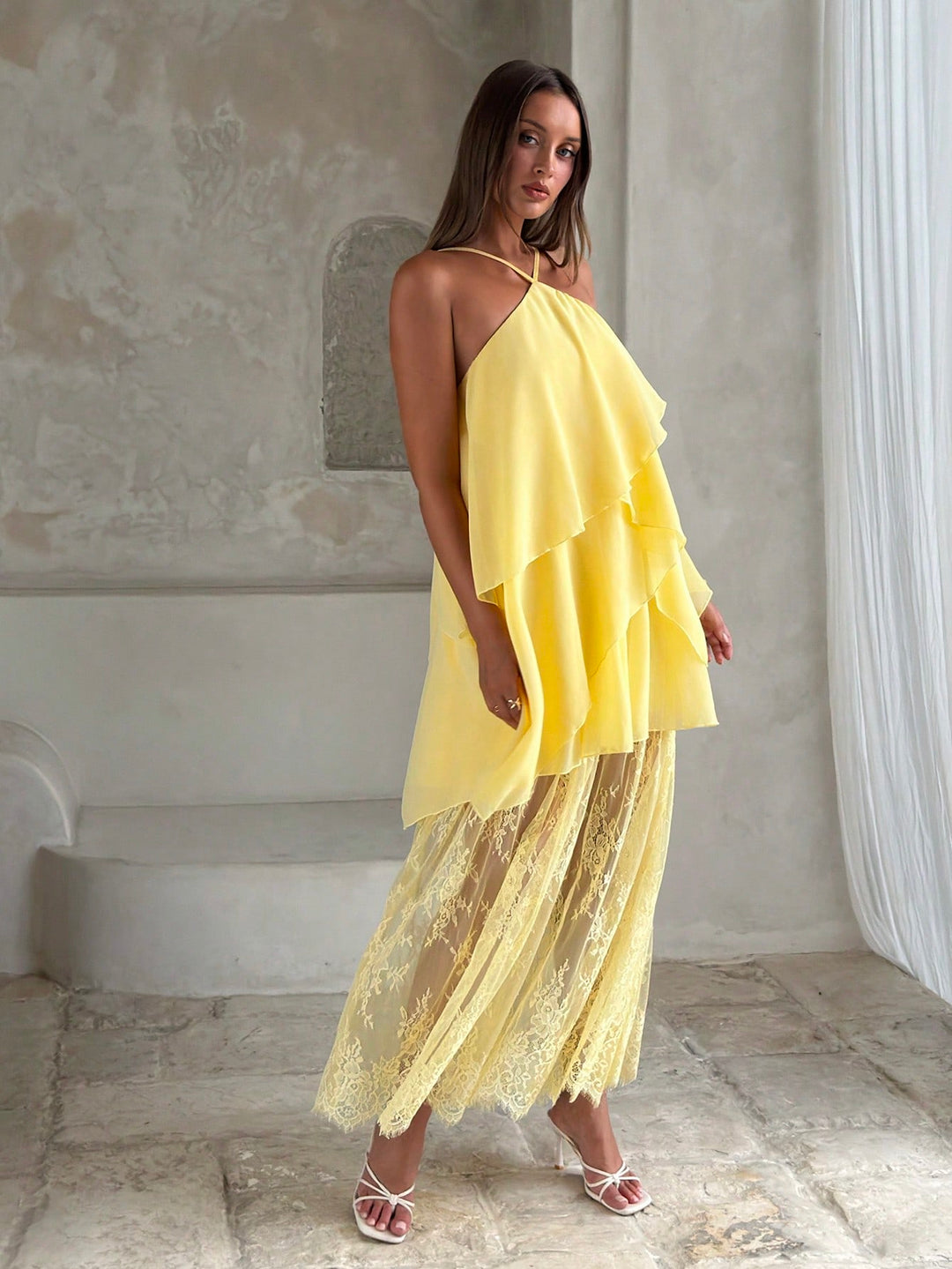 Rochie maxi SHEIN, galben
