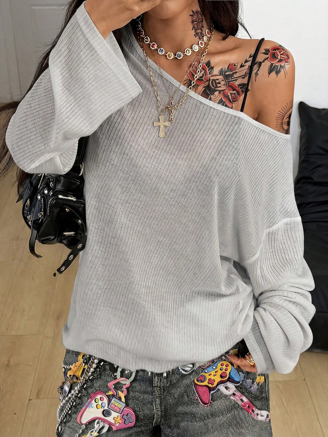 Tricou SHEIN, gri
