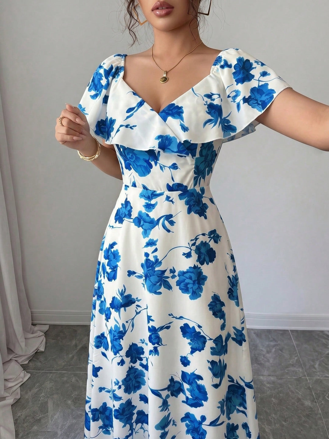 Rochie maxi SHEIN, albastru