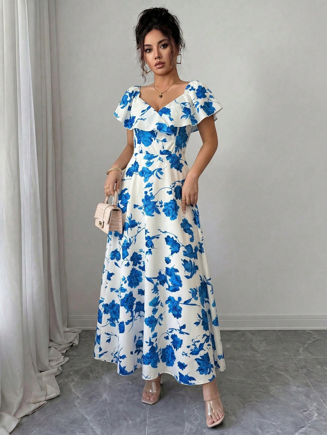 Rochie maxi SHEIN, albastru