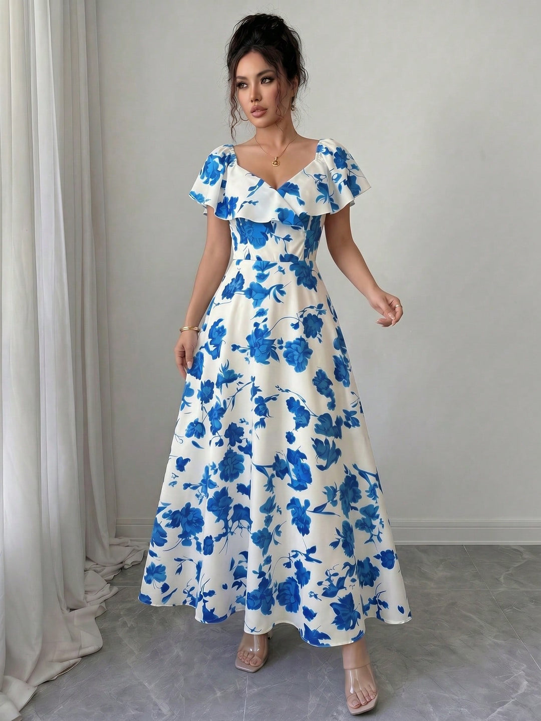 Rochie maxi SHEIN, albastru
