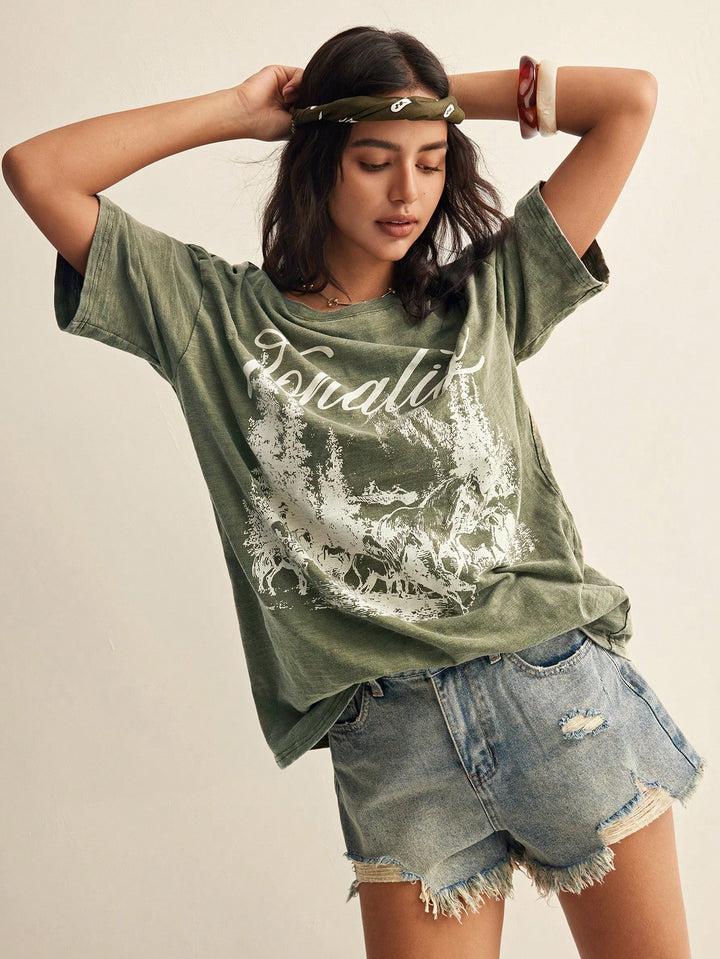 Tricou SHEIN, verde