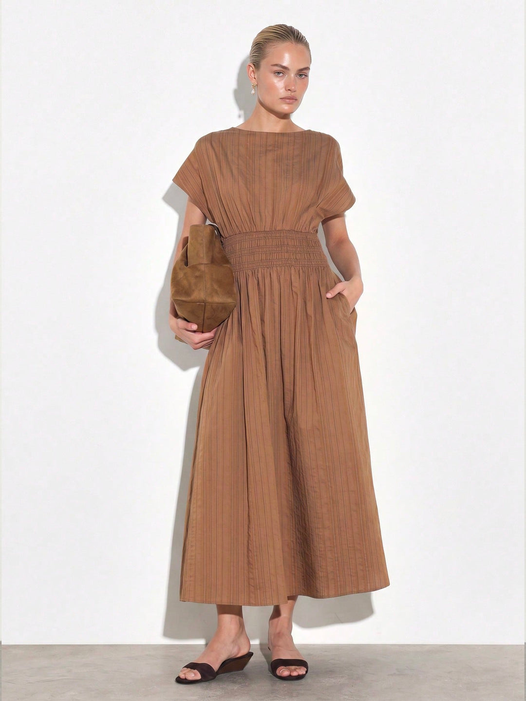 Rochie maxi SHEIN, maro