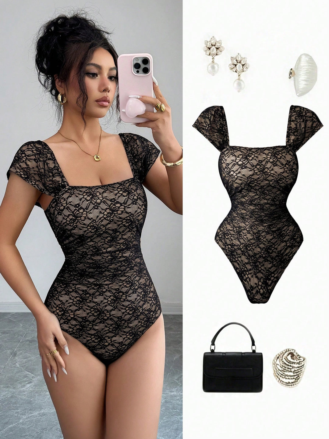 Body SHEIN, fekete