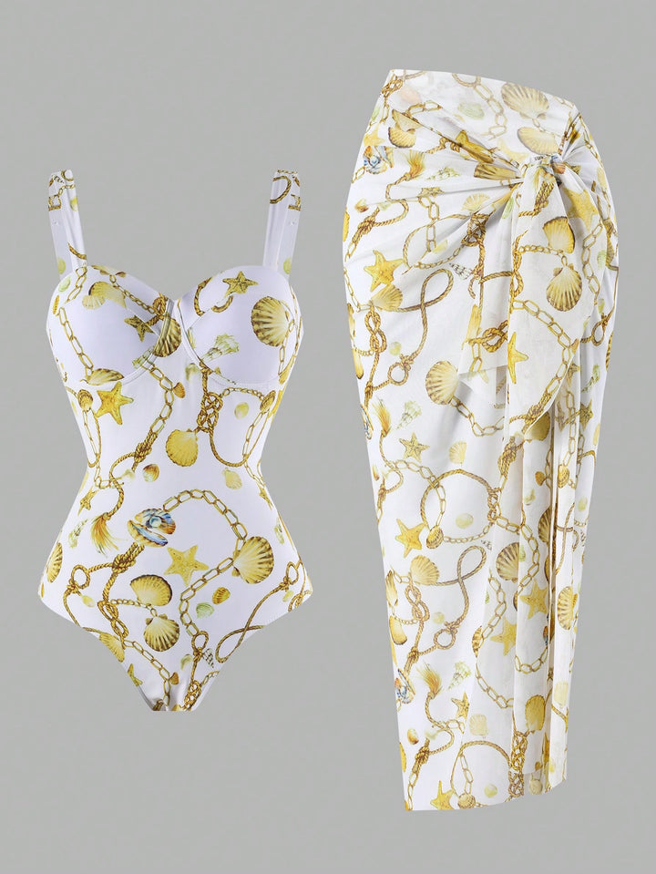 Costum de baie SHEIN, mix culori