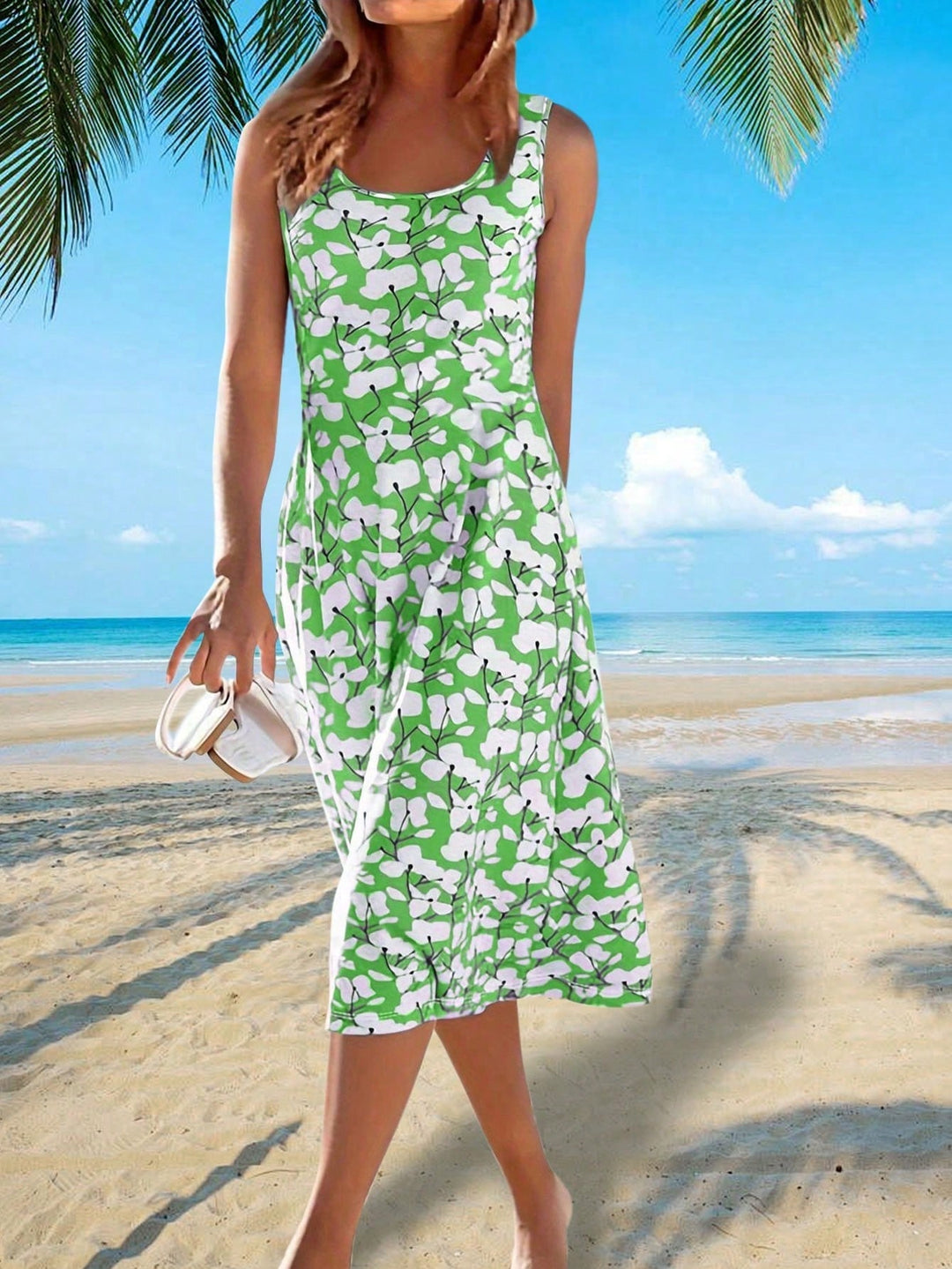 Rochie midi SHEIN, verde
