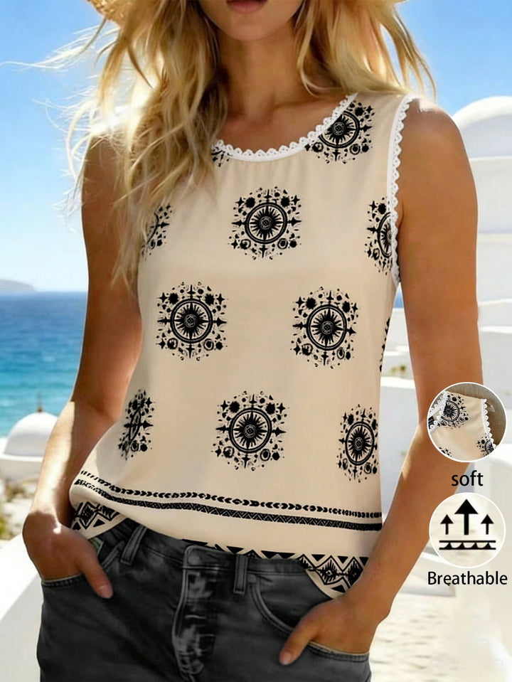 Cămașă fără mâneci SHEIN, bej