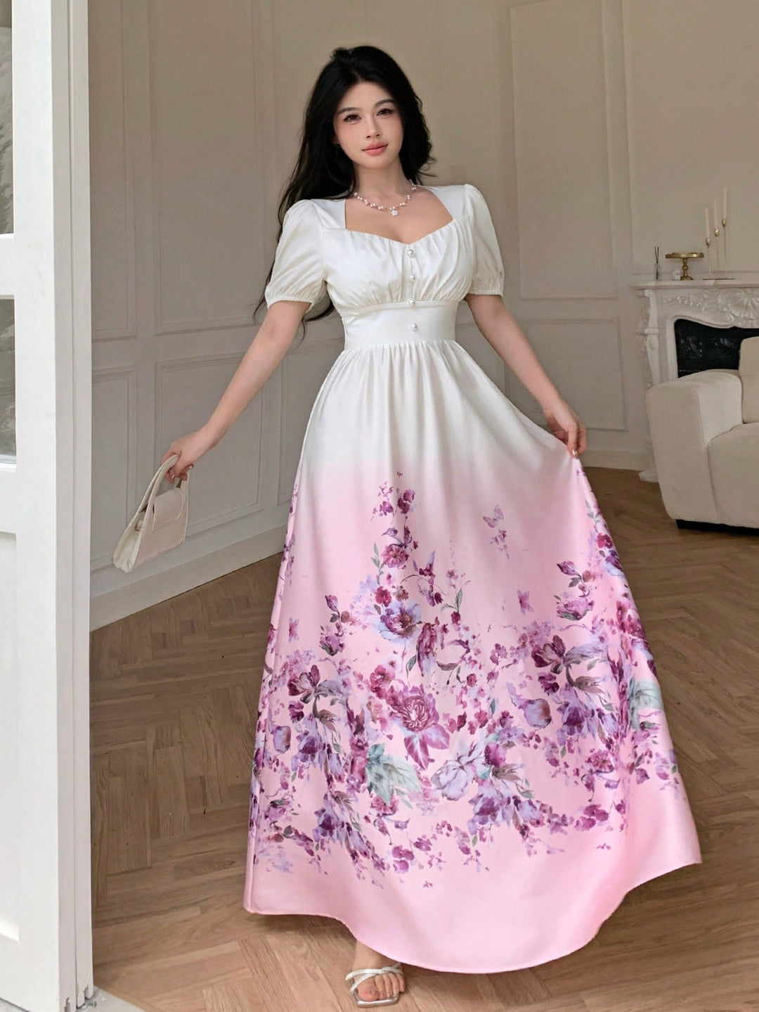 Rochie maxi SHEIN, mix culori