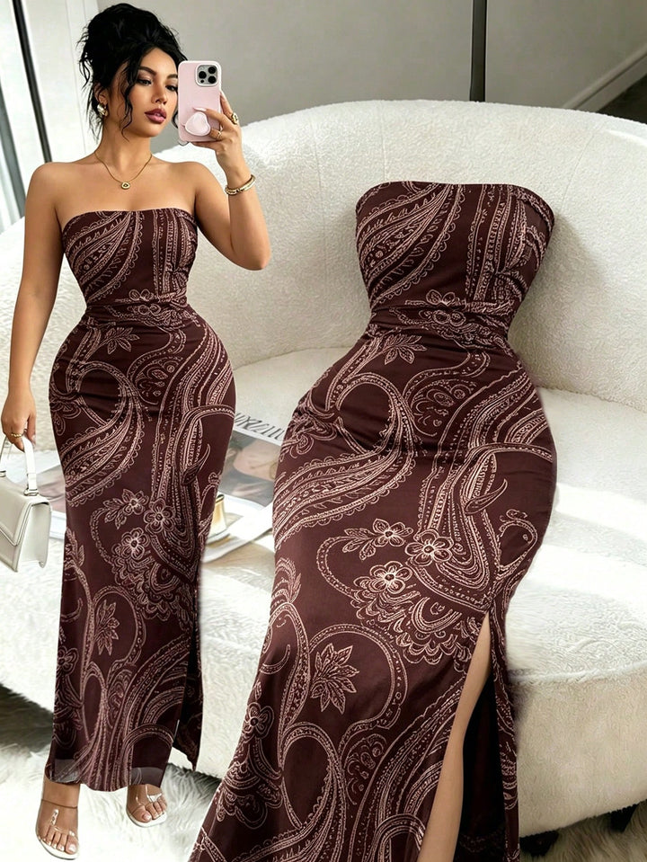 Rochie maxi SHEIN, maro