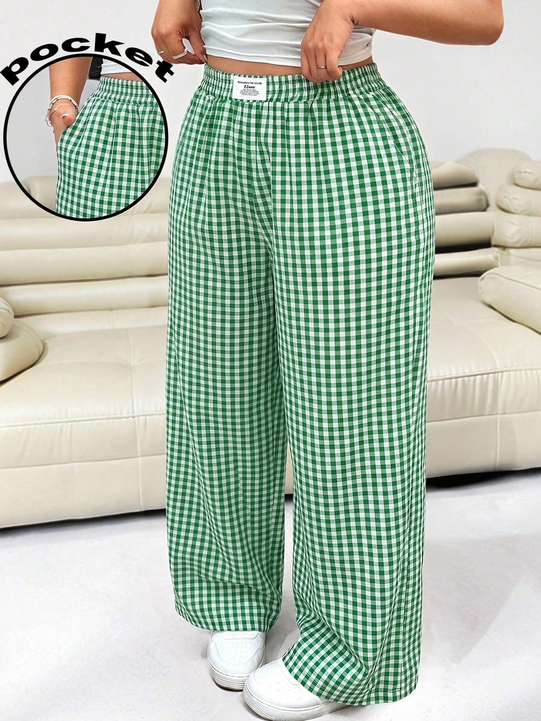 Pantaloni SHEIN, verde