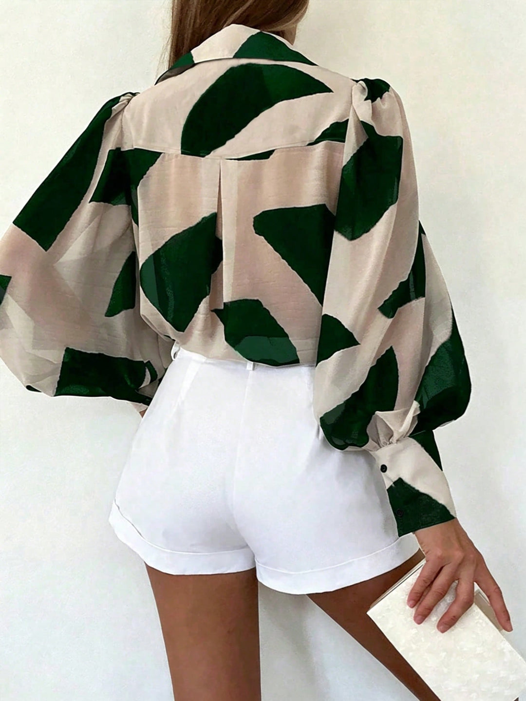 Cămașă casual SHEIN, verde