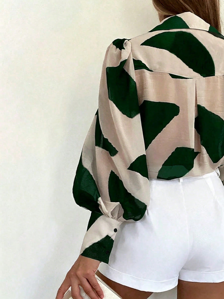 Cămașă casual SHEIN, verde