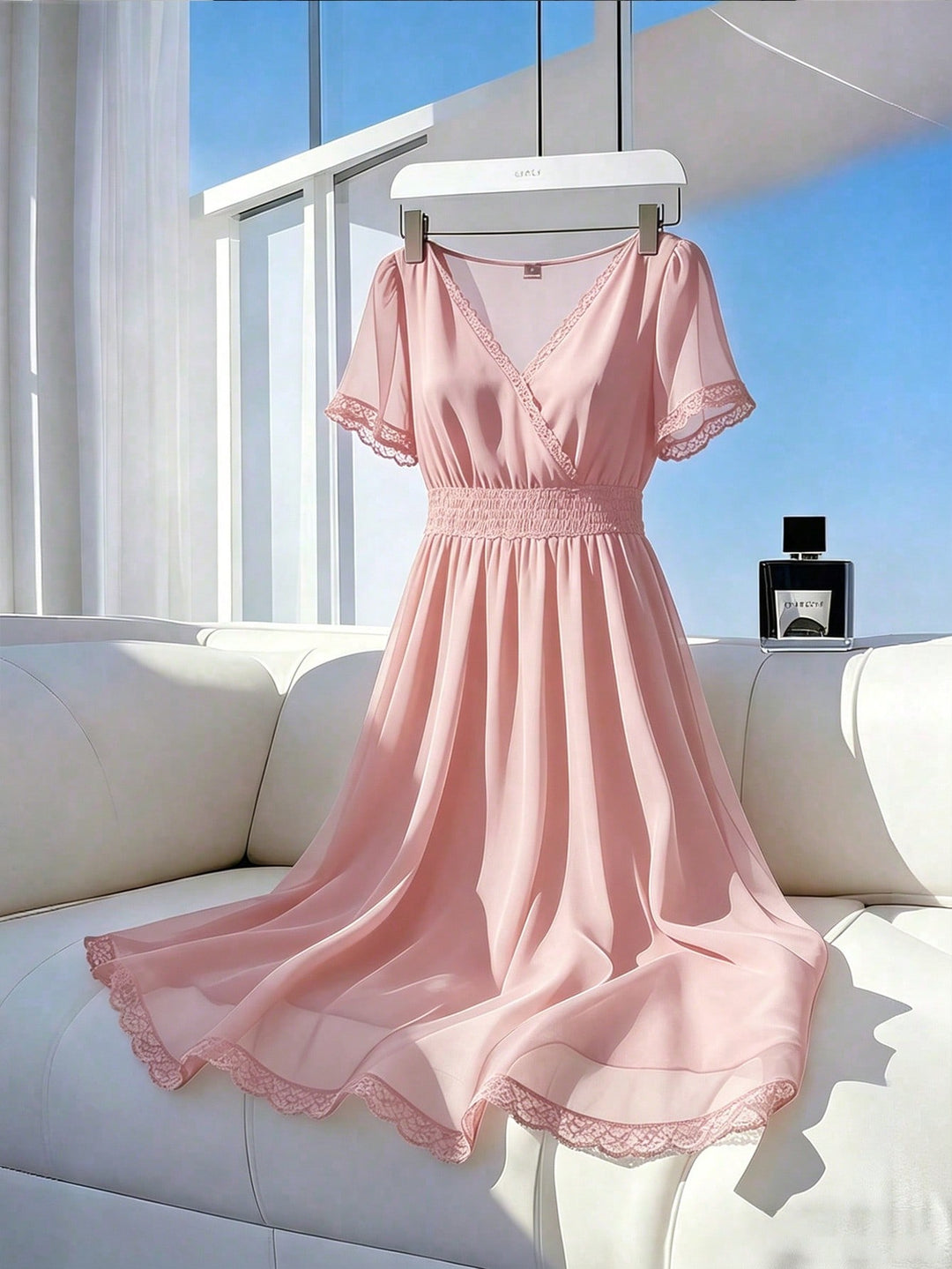 Rochie midi SHEIN, roz