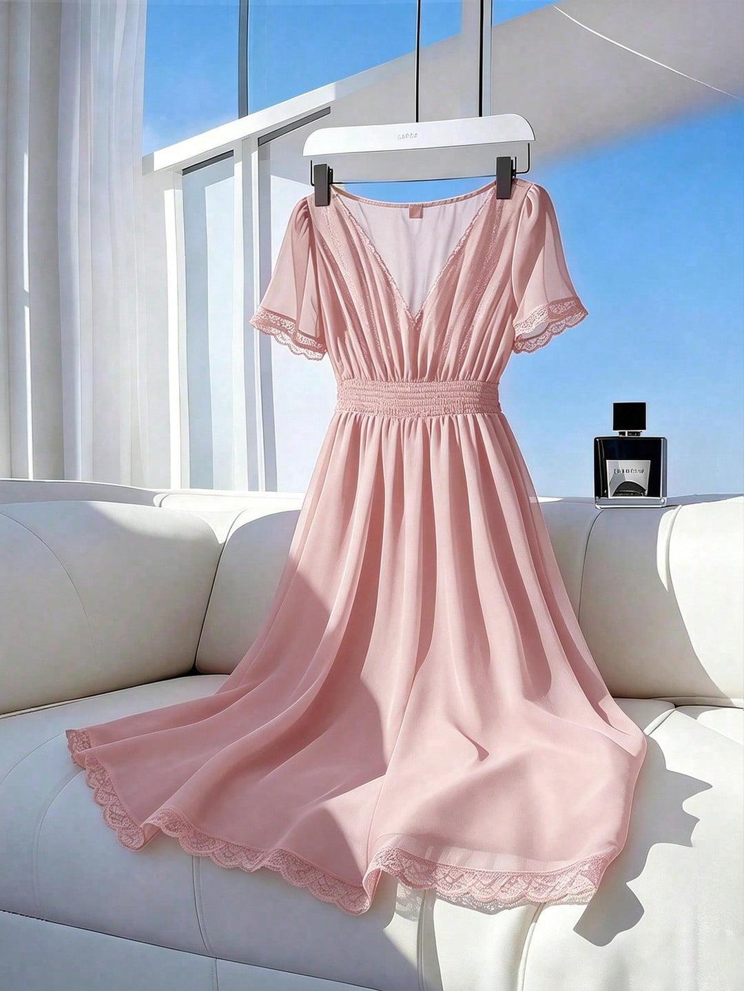 Rochie midi SHEIN, roz