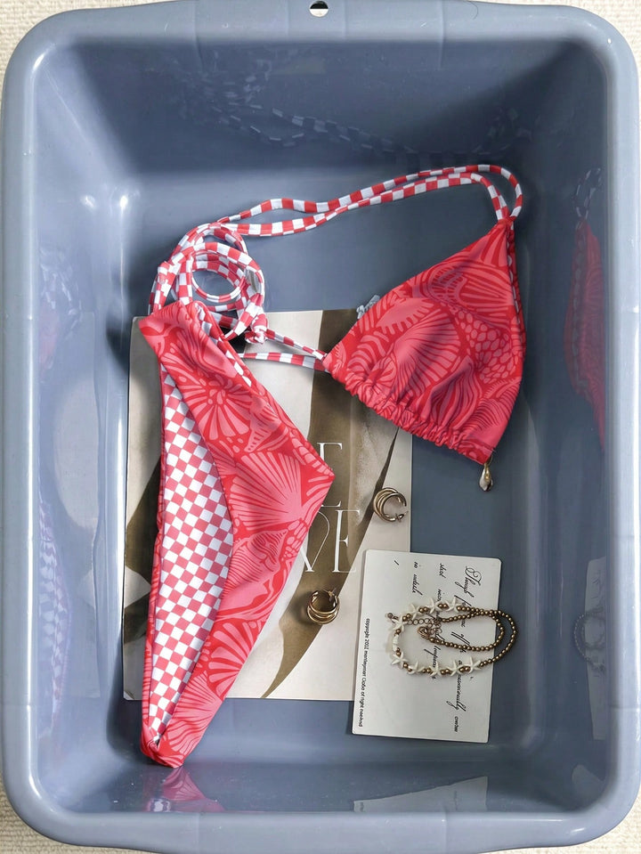 Set bikini SHEIN, roșu