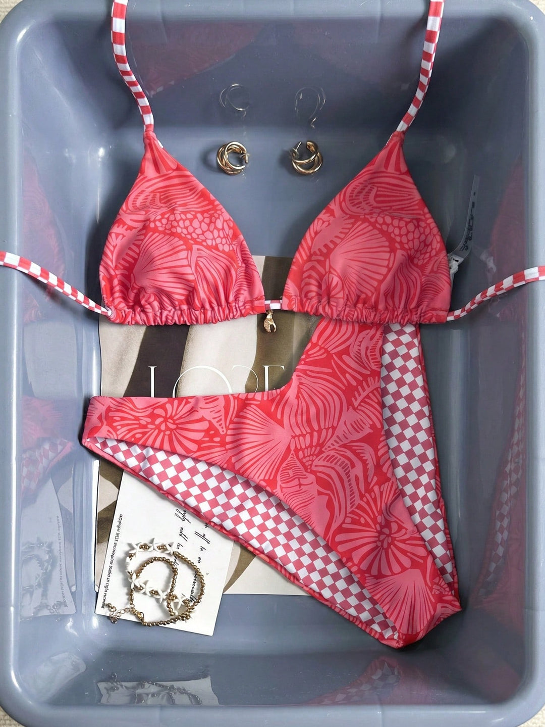 Set bikini SHEIN, roșu