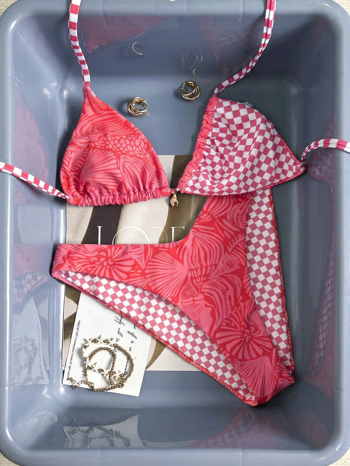 Set bikini SHEIN, roșu
